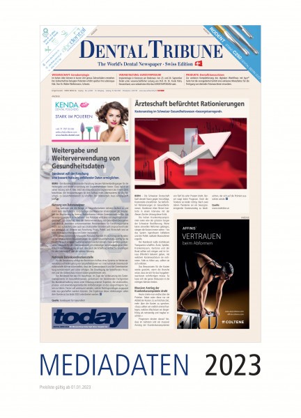 Cover bild gehörig zu Mediadaten Dental Tribune Schweiz